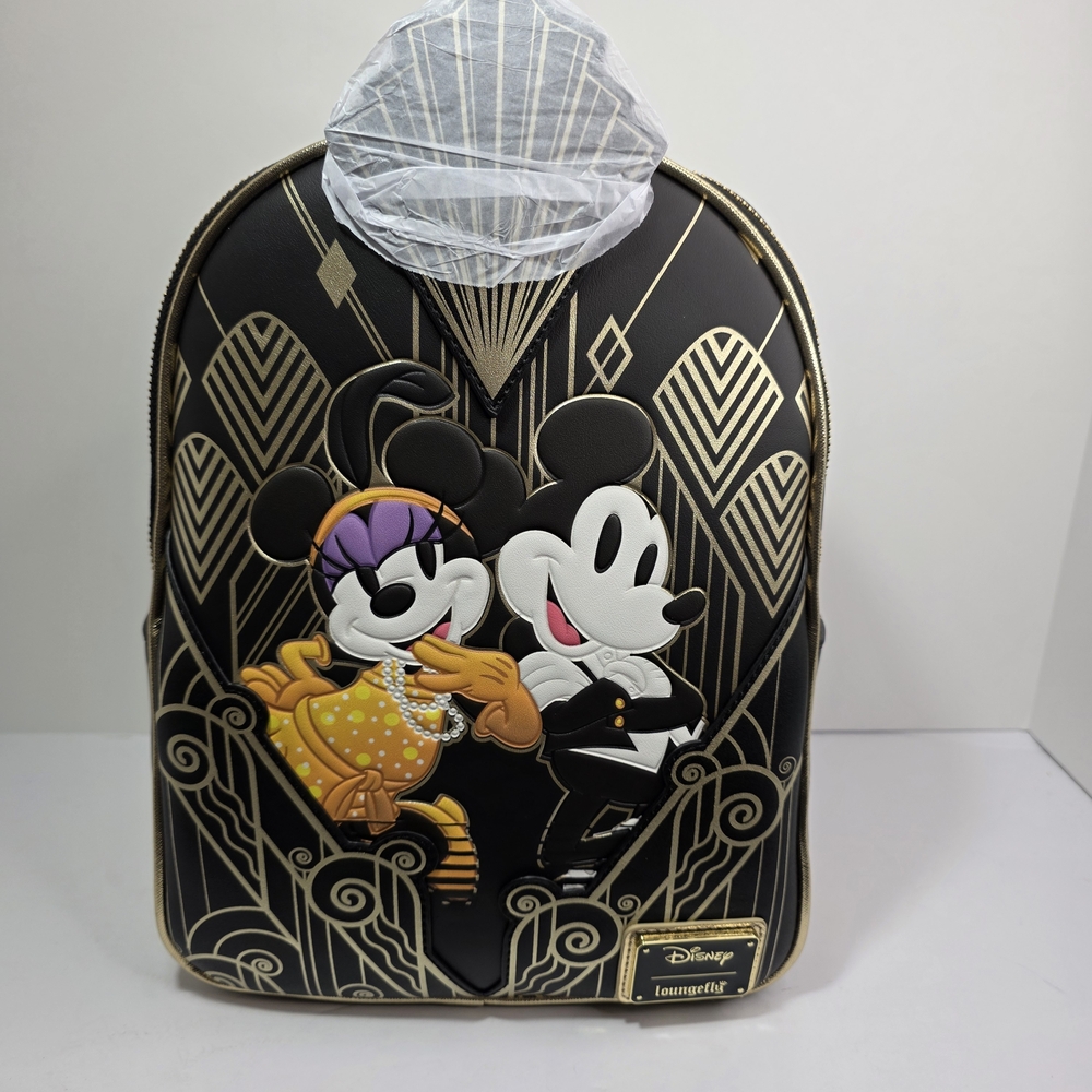 Loungefly Comic Spot Exclusive Great Gatsby Mickey & Minnie Mini Backpack
